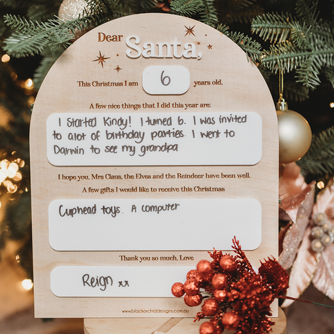 Dear Santa Plaque