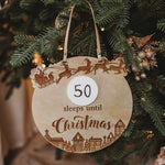 Sleeps until Christmas Plaque - Santa Sleigh Design