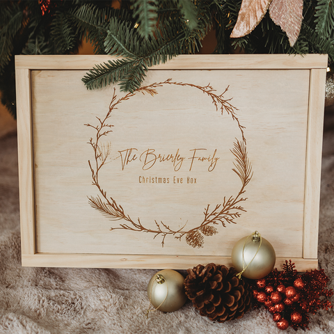 Christmas Box - Pine Wreath Design