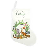 Traditional Christmas Stocking - Australiana Design - Name On Top