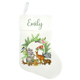 Traditional Christmas Stocking - Australiana Design - Name On Top