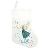 Traditional Christmas Stocking - Angel Design - Name On Bottom