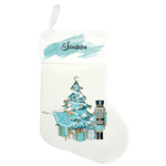 Traditional Christmas Stocking - Nutcracker Design - Name On Bottom