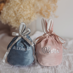 Easter - Velvet Bunny Bag with Printed Name