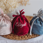 Easter - Velvet Bunny Bag with Printed Name