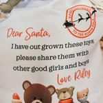 Santa sack Personalised santa sack Donation toy sack Christmas bag Santa bag Toy bag Donation bag Christmas donations Toy donation Give back Christmas share Share bag Share sack Toy sack Christmas give back Donate toys Christmas donate Personalised christmas sack Printed santa sack Personalised santa bag Personalised Christmas bag