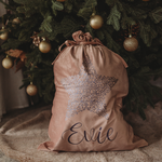 Christmas Velvet Santa Sack with Filigree Design and Name