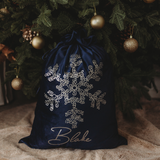 Christmas Velvet Santa Sack with Filigree Design and Name