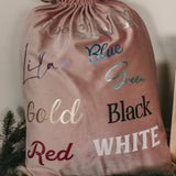 Christmas Velvet Santa Sack with Filigree Design and Name