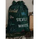 Christmas Velvet Santa Sack with Filigree Design and Name